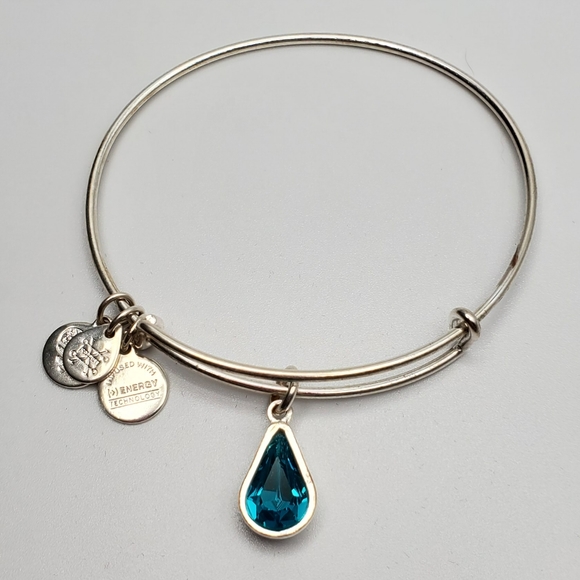Alex and Ani Jewelry - Alex and Ani Teal Swarovski Crystal Bracelet